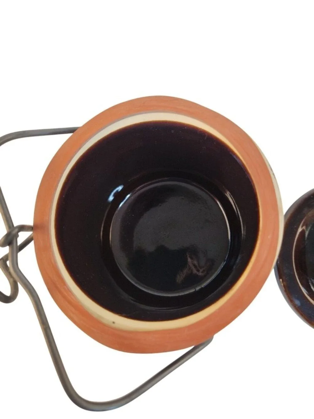 Vintage USA Stoneware Crock Brown Glaze 1970s